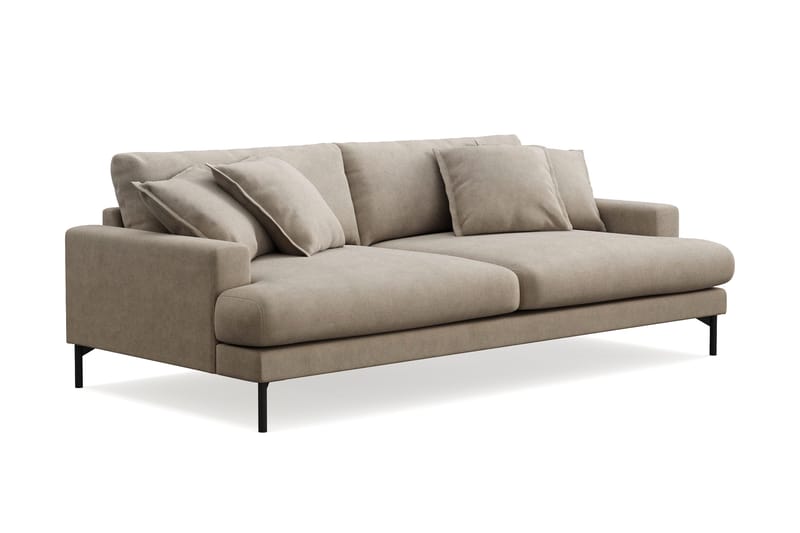 Menard Premium 4-sits Djup Soffa i Tyg - Brun - Products - Möbler - Soffa - 4 sits soffa