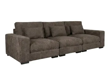 Dubai 3-sits soffa Extra Djup i Chenille - Mörkbrun - Products - Möbler - Soffa - Modulsoffa - Komplett modulsoffa