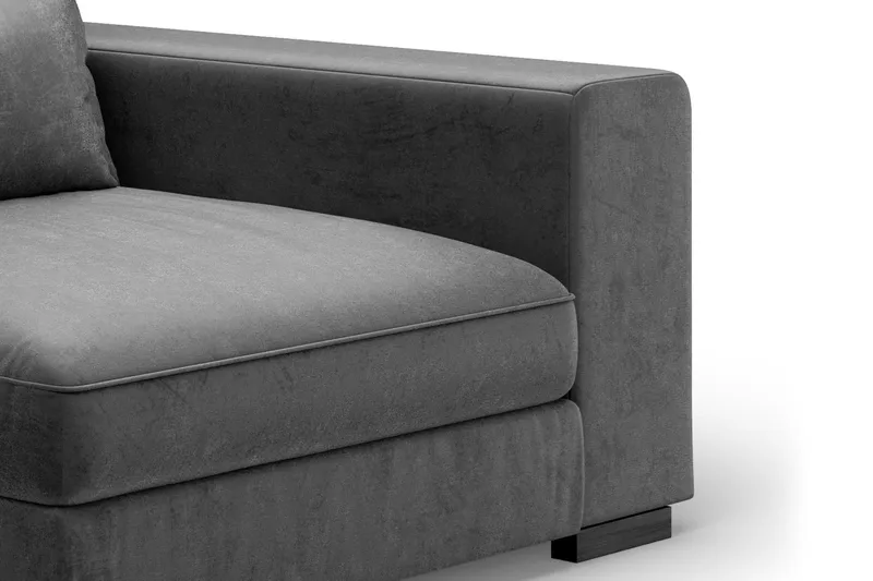 Dubai Armstöd Höger Sammet, Mörkgrå