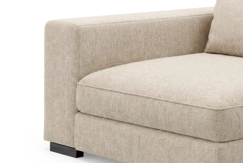 Dubai Armstöd Vänster i Chenille - Beige - Products - Möbler - Soffa - Modulsoffa - Övriga moduler till modulsoffa