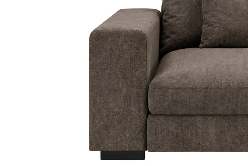 Dubai Armstöd Vänster i Tyg - Mörkbrun - Products - Möbler - Soffa - Modulsoffa - Övriga moduler till modulsoffa