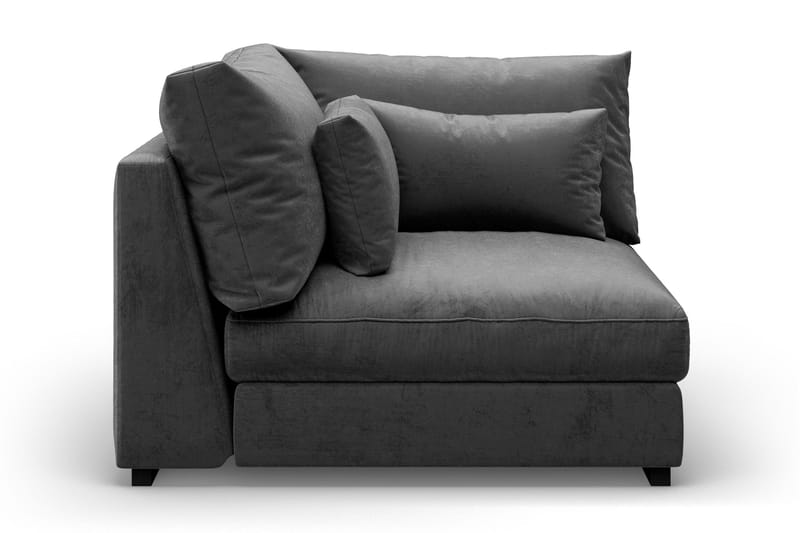 Dubai Hörnmodul Sammet - Mörkgrå - Products - Möbler - Soffa - Modulsoffa - Hörnmodul