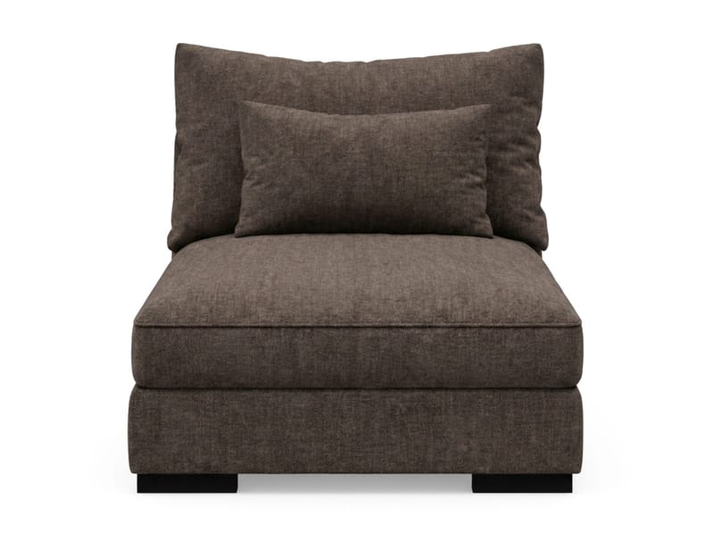 Dubai Mittmodul i Tyg Extra Djup - Mörkbrun - Products - Möbler - Soffa - Modulsoffa - Mittmodul
