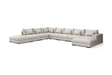 Dubai Stor U-modulsoffa Byggbar med Divan Höger Extra Djup - Ljus / Beige - Products - Möbler - Soffa - Modulsoffa - Komplett modulsoffa