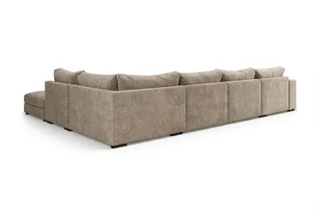 Dubai Stor U Soffa modul med Divan Vänster Extra Djup i Chenille - Brun - Products - Möbler - Soffa - Modulsoffa - Komplett modulsoffa