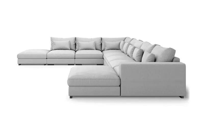Dubai U-modulsoffa Large med Divan Höger Extra Djup - Ljusgrå - Products - Möbler - Soffa - Modulsoffa - Komplett modulsoffa