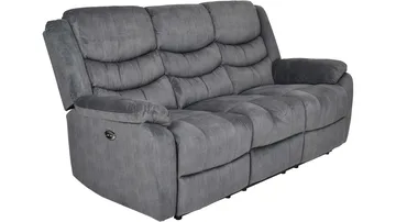 Olvani 3-sits Reclinersoffa i tyg elektrisk - Grå - Products - Möbler - Soffa - Biosoffa & reclinersoffa
