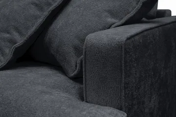 Rossita Lyx 2,5-sits Extra djup Soffa i Chenille - Svart - Products - Möbler - Soffa - 3 sits soffa