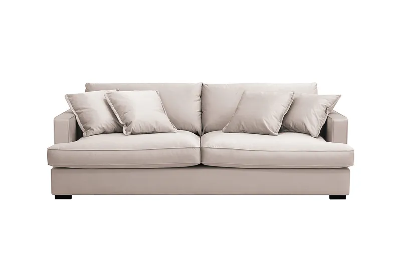 Rossita Lyx 2,5-sits Extra djup Soffa i Sammet, Beige