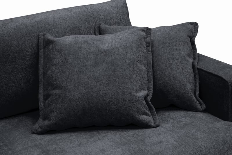 Rossita Lyx 3-sits Extra djup Soffa i Chenille - Svart - Products - Möbler - Soffa - 3 sits soffa