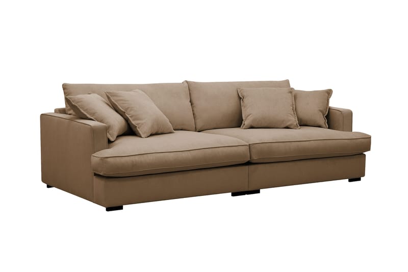 Rossita Lyx 3-sits Extra djup Soffa i Manchester - Ljusbrun - Products - Möbler - Soffa - 3 sits soffa