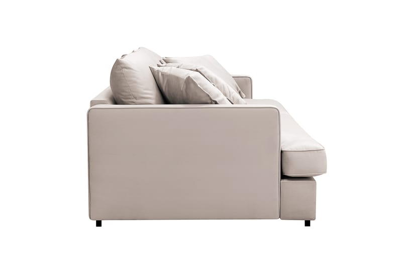 Rossita Lyx 3-sits Extra djup Soffa i Sammet - Beige - Products - Möbler - Soffa - 3 sits soffa