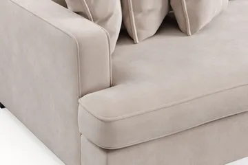 Rossita Lyx 4-sits Extra djup Sammetsoffa - Beige - Products - Möbler - Soffa - Sammetssoffa