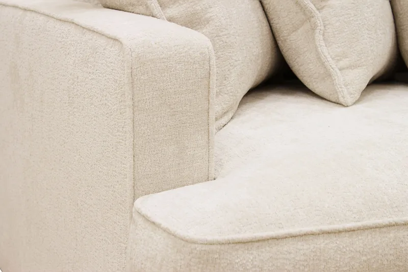 Rossita Lyx 4-sits Extra djup Soffa i Chenille - Beige - Products - Möbler - Soffa - 4 sits soffa