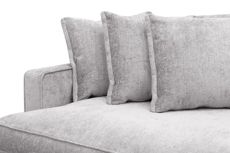 Rossita Lyx 4-sits Extra djup Soffa i Chenille - Grå - Products - Möbler - Soffa - 4 sits soffa