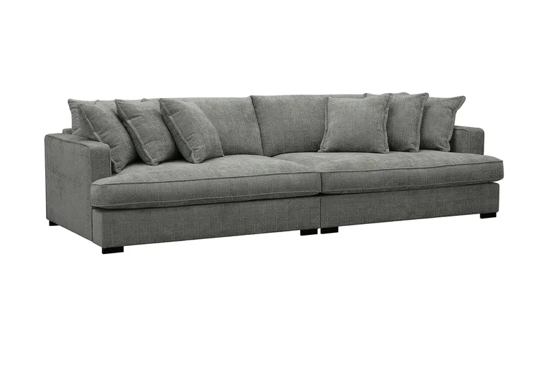 Rossita Lyx 4-sits Extra djup Soffa i Chenille - Grå - Products - Möbler - Soffa - 4 sits soffa