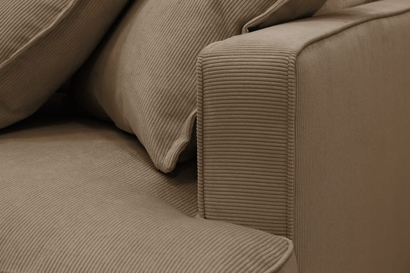 Rossita Lyx 5-sits Högervänd U-formad Extra djup Soffa med Divan och Schäslong i Manchester - Ljusbrun - Products - Möbler - Soffa - U-soffa