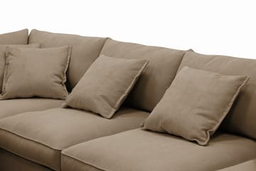 Rossita Lyx 5-sits Högervänd U-formad Extra djup Soffa med Divan och Schäslong i Manchester - Ljusbrun - Products - Möbler - Soffa - U-soffa