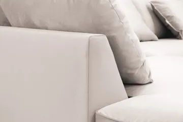 Rossita Lyx 5-sits Högervänd U-formad Extra djup Soffa med Divan och Schäslong i Sammet - Beige - Products - Möbler - Soffa - Sammetssoffa