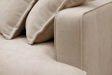 Rossita Lyx 5-sits Högervänd U-formad Extra djup Soffa med Divan och Schäslong i Tyg - Ljusbrun - Products - Möbler - Soffa - U-soffa