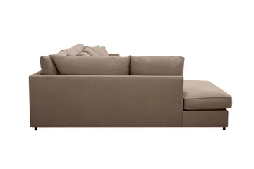 Rossita Lyx 5-sits Högervänd U-formad Extra djup Soffa med Divan och Schäslong i Tyg - Mörkbrun - Products - Möbler - Soffa - U-soffa