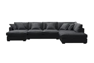 Rossita Lyx 5-sits Vänstervänd U-formad Extra djup Soffa med Divan och Schäslong i Chenille