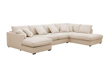 Rossita Lyx 5-sits Vänstervänd U-formad Extra djup Soffa med Divan och Schäslong i Manchester - Beige - Products - Möbler - Soffa - U-soffa