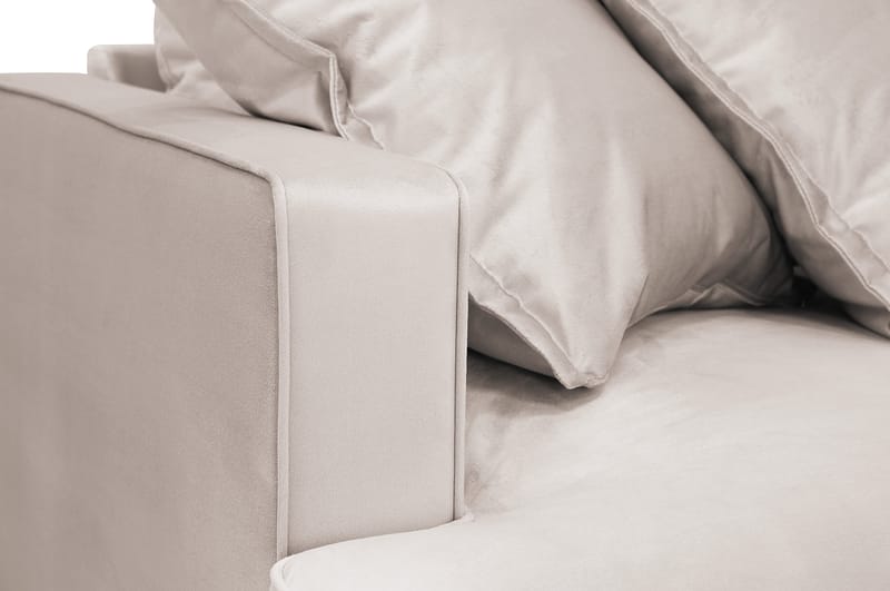 Rossita Lyx 5-sits Vänstervänd U-formad Extra djup Soffa med Divan och Schäslong i Sammet - Beige - Products - Möbler - Soffa - Sammetssoffa