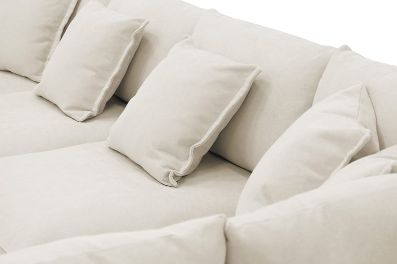 Rossita Lyx 5-sits Vänstervänd U-formad Extra djup Soffa med Divan och Schäslong i Tyg - Beige - Products - Möbler - Soffa - U-soffa
