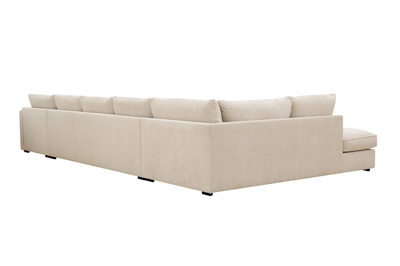 Rossita Lyx 6-sits Högervänd U-formad Extra djup Soffa med Divan och Schäslong i Chenille - Beige - Products - Möbler - Soffa - U-soffa