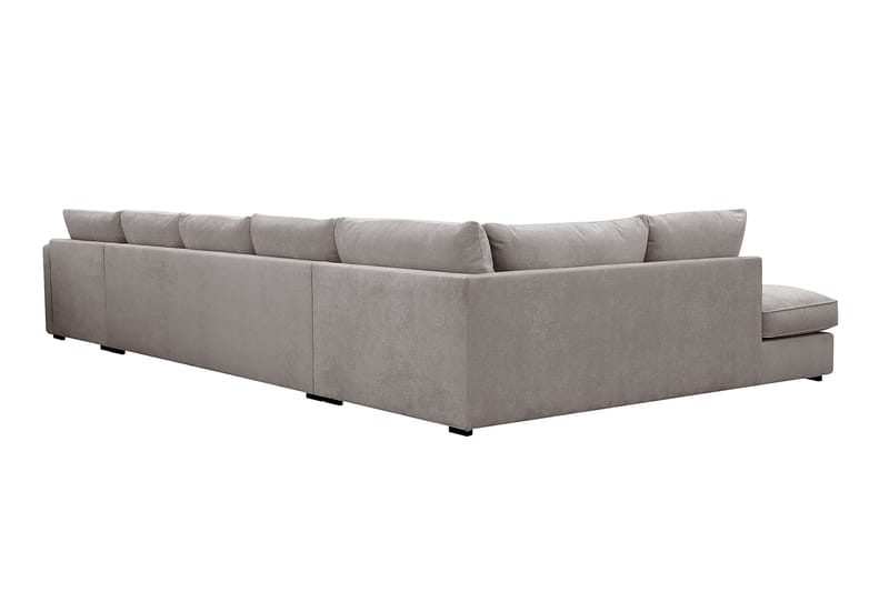 Rossita Lyx 6-sits Högervänd U-formad Extra djup Soffa med Divan och Schäslong i Chenille - Grå/Brun - Products - Möbler - Soffa - U-soffa