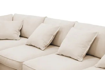 Rossita Lyx 6-sits Högervänd U-formad Extra djup Soffa med Divan och Schäslong i Manchester - Beige - Products - Möbler - Soffa - U-soffa