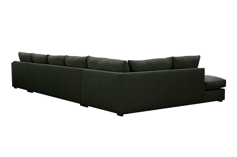 Rossita Lyx 6-sits Högervänd U-formad Extra djup Soffa med Divan och Schäslong i Manchester - Mörkgrön - Products - Möbler - Soffa - U-soffa
