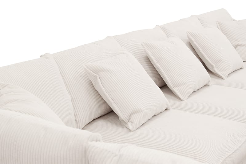 Rossita Lyx 6-sits Högervänd U-formad Extra djup Soffa med Divan och Schäslong i Manchester - Naturvit - Products - Möbler - Soffa - U-soffa