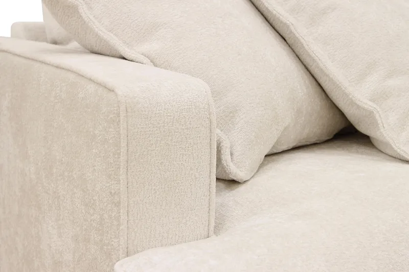 Rossita Lyx 6-sits Vänstervänd U-formad Extra djup Soffa med Divan och Schäslong i Chenille - Beige - Products - Möbler - Soffa - U-soffa