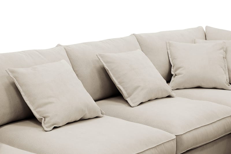 Rossita Lyx 6-sits Vänstervänd U-formad Extra djup Soffa med Divan och Schäslong i Manchester - Kräm - Products - Möbler - Soffa - U-soffa