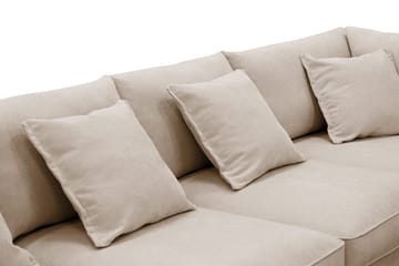 Rossita Lyx 6-sits Vänstervänd U-formad Extra djup Soffa med Divan och Schäslong i Tyg - Ljusbrun - Products - Möbler - Soffa - U-soffa