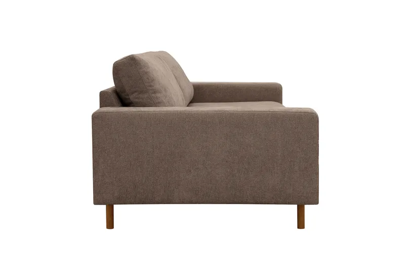 Scandi Djup 3-sits Soffa i Tyg - Mörkbrun - Products - Möbler - Soffa - 3 sits soffa