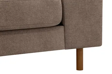 Scandi Djup 3-sits Soffa i Tyg - Mörkbrun - Products - Möbler - Soffa - 3 sits soffa