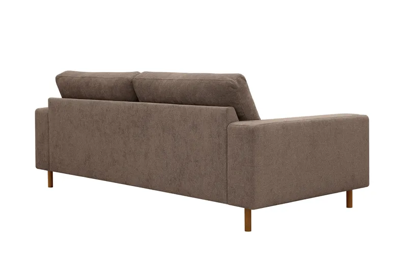 Scandi Djup 3-sits Soffa i Tyg - Mörkbrun - Products - Möbler - Soffa - 3 sits soffa