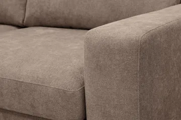 Scandi Djup 3-sits Soffa i Tyg - Mörkbrun - Products - Möbler - Soffa - 3 sits soffa