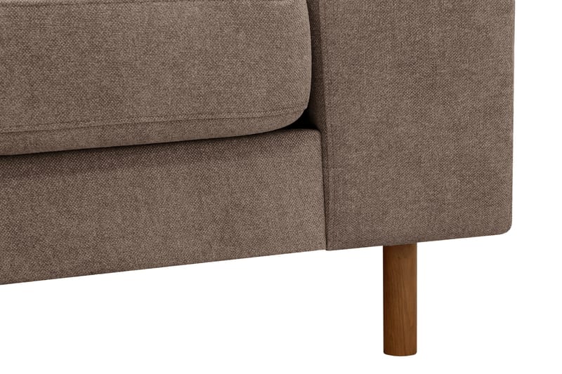 Scandi Djup 4-sits Soffa i Tyg - Mörkbrun - Products - Möbler - Soffa - 4 sits soffa