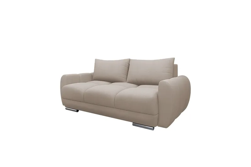 Simerly Soffa 3-sits i Plysch - Beige - Products - Möbler - Soffa - 3 sits soffa