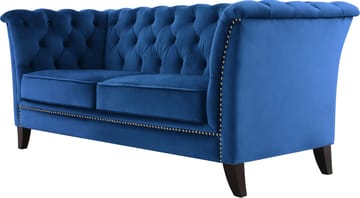 Soffa 2-sits chesterfield blå - Milton - Blå - Products - Möbler - Soffa - Chesterfield soffa
