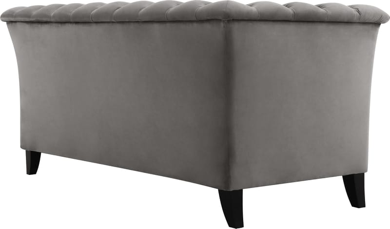 Soffa 2-sits chesterfield grå - Henry - Grå sammet - Products - Möbler - Soffa - Chesterfield soffa