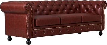Soffa chesterfield 3-sits i brun PU - Charles - Brun/svart - Products - Möbler - Soffa - Chesterfield soffa