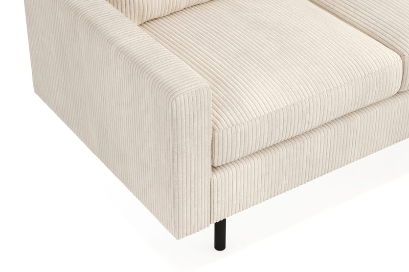 Peppe Soffgrupp 3-sits Vändbar L-formad Divansoffa + Fåtölj + Fotpall i Manchester - Beige - Products - Möbler - Soffa - Soffgrupp