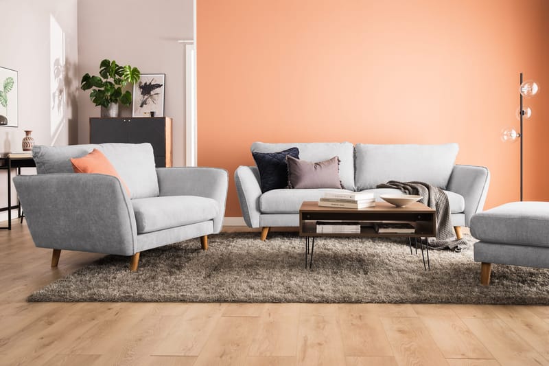 Trend Lyx 3-sits Tygsoffa - Ljusgrå - Products - Möbler - Soffa - 3 sits soffa