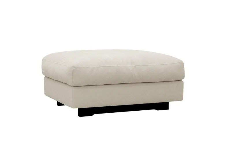 Valencia Soffgrupp Extra Djup 3-sits Soffa + Fotpall i Chenille - Beige - Products - Möbler - Soffa - Hörnsoffa