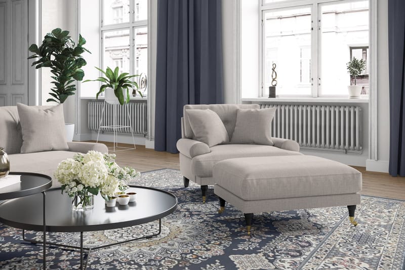 Andrew Loveseat - Beige/Mässing - Products - Möbler - Fåtölj & stolar - Fåtölj